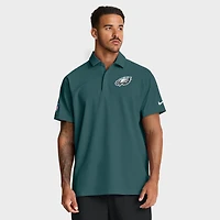 Polo tissé Nike Dri-FIT Sideline vert nuit pour homme des Philadelphia Eagles