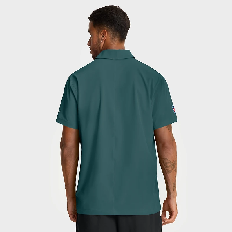 Men's Nike Midnight Green Philadelphia Eagles Sideline Woven Dri-FIT Polo