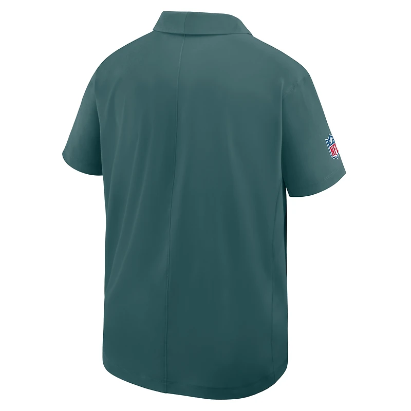 Men's Nike Midnight Green Philadelphia Eagles Sideline Woven Dri-FIT Polo