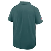 Men's Nike Midnight Green Philadelphia Eagles Sideline Woven Dri-FIT Polo