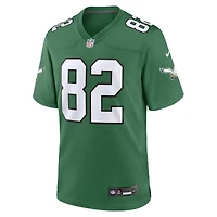 Maillot Nike Mike Quick Kelly Green pour homme, joueur retraité des Philadelphia Eagles, match alternatif