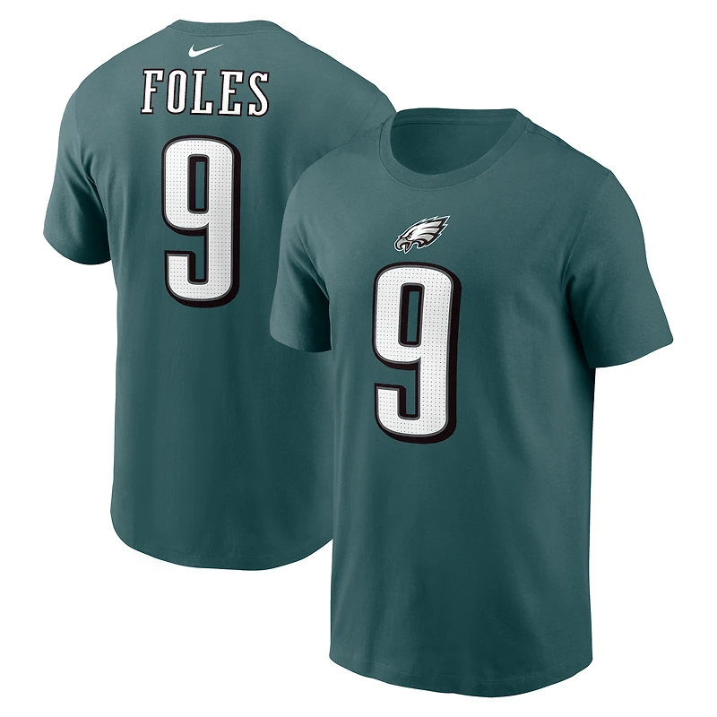 Men's Nike Nick Foles Midnight Green Philadelphia Eagles Retired Name & Number T-Shirt