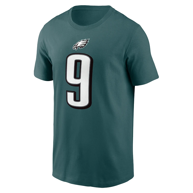 T-shirt Nike pour homme Nick Foles vert nuit des Eagles de Philadelphie, nom et numéro retirés