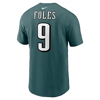 Men's Nike Nick Foles Midnight Green Philadelphia Eagles Retired Name & Number T-Shirt
