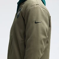 Men's Nike Olive Philadelphia Eagles 2025 Salute to Service Sideline Full-Zip Bomber Jacket