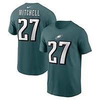 Men's Nike Quinyon Mitchell Green Philadelphia Eagles Name & Number T-Shirt