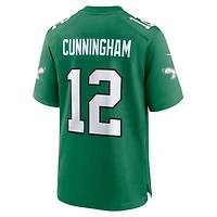 Maillot de match joueur retraité alternatif Nike Randall Cunningham Kelly Green Philadelphia Eagles pour homme