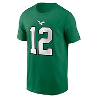 T-shirt Nike Randall Cunningham Kelly Green Philadelphia Eagles pour homme avec nom et numéro de joueur retraité