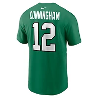 T-shirt Nike Randall Cunningham Kelly Green Philadelphia Eagles pour homme avec nom et numéro de joueur retraité