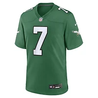 Maillot de match alternatif Nike Ron Jaworski Kelly Green pour homme, joueur retraité des Philadelphia Eagles