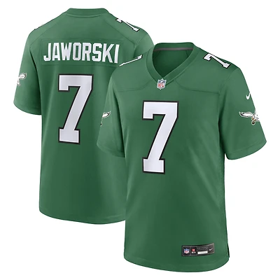 Maillot de match alternatif Nike Ron Jaworski Kelly Green pour homme, joueur retraité des Philadelphia Eagles