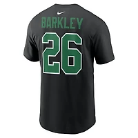 T-shirt Nike Saquon Barkley noir Philadelphia Eagles Carbon avec nom et numéro pour homme