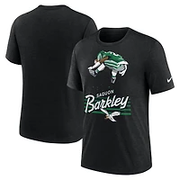 T-shirt Nike Saquon Barkley pour homme, noir chiné, motif joueur des Philadelphia Eagles