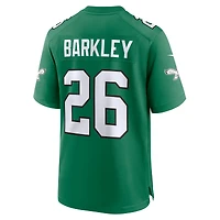 Maillot de match alternatif Nike Saquon Barkley Kelly Green Philadelphia Eagles pour homme