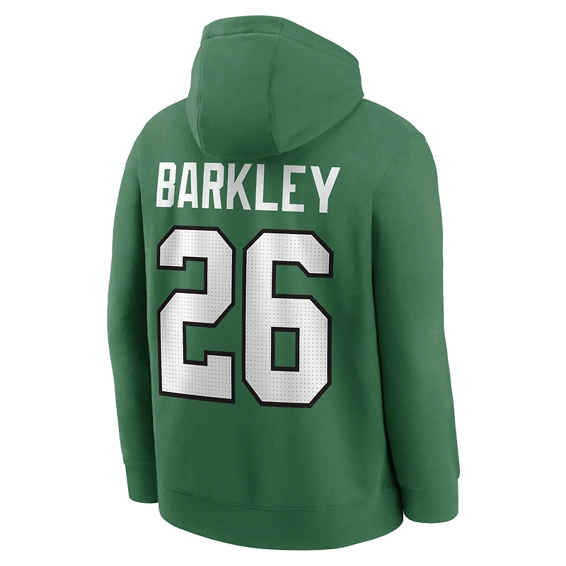 Sweat à capuche Nike Saquon Barkley vert Kelly Eagles de Philadelphie pour homme