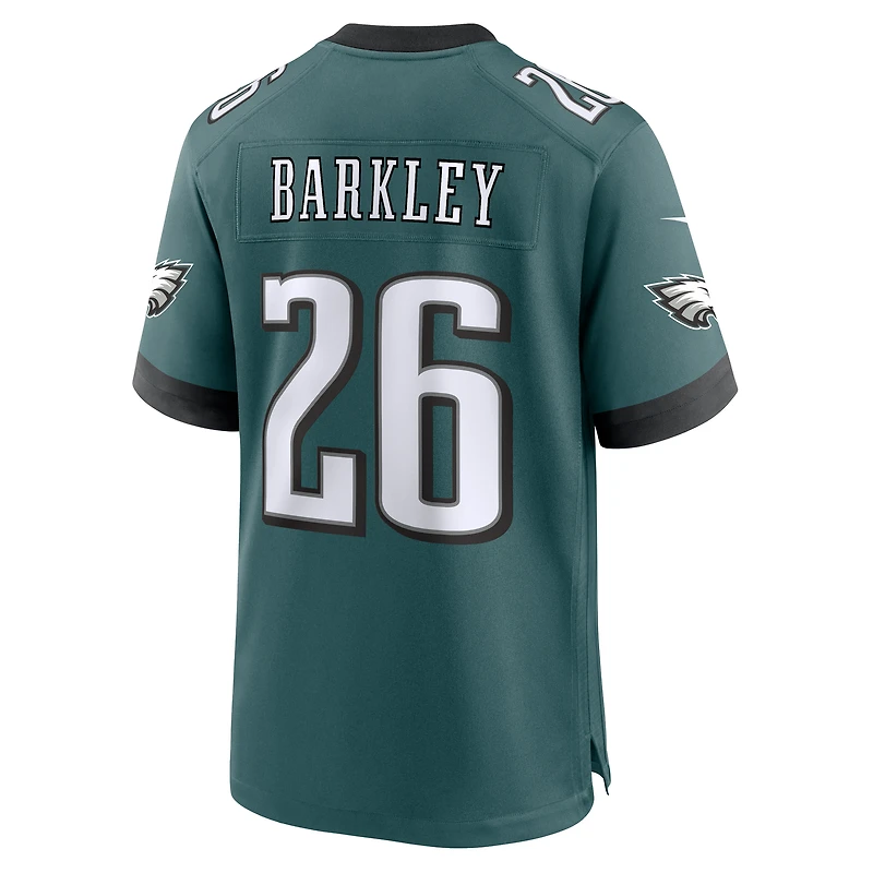 Maillot de joueur match Nike Saquon Barkley vert minuit pour hommes des Eagles Philadelphie
