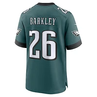 Maillot de joueur match Nike Saquon Barkley vert minuit pour hommes des Eagles Philadelphie