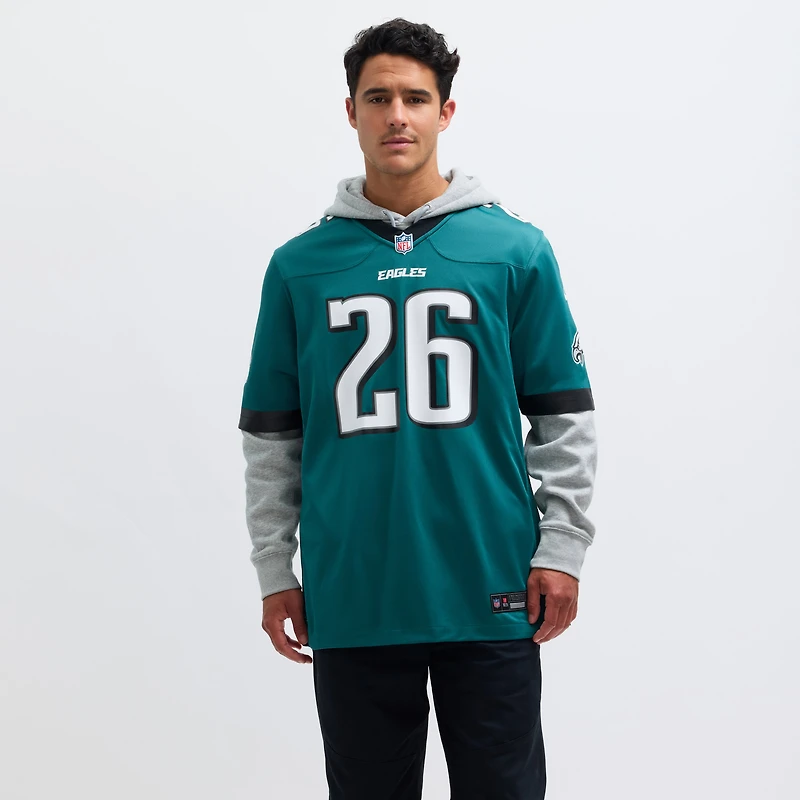Men's Nike Saquon Barkley Midnight Green Philadelphia Eagles Game Player Jersey