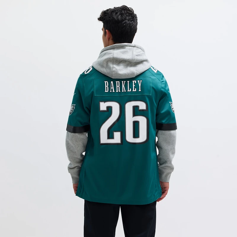 Men's Nike Saquon Barkley Midnight Green Philadelphia Eagles Game Player Jersey