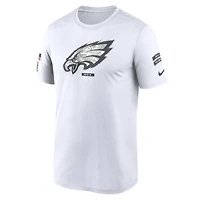 Men's Nike White Philadelphia Eagles 2024 Salute To Service Legend Performance T-Shirt