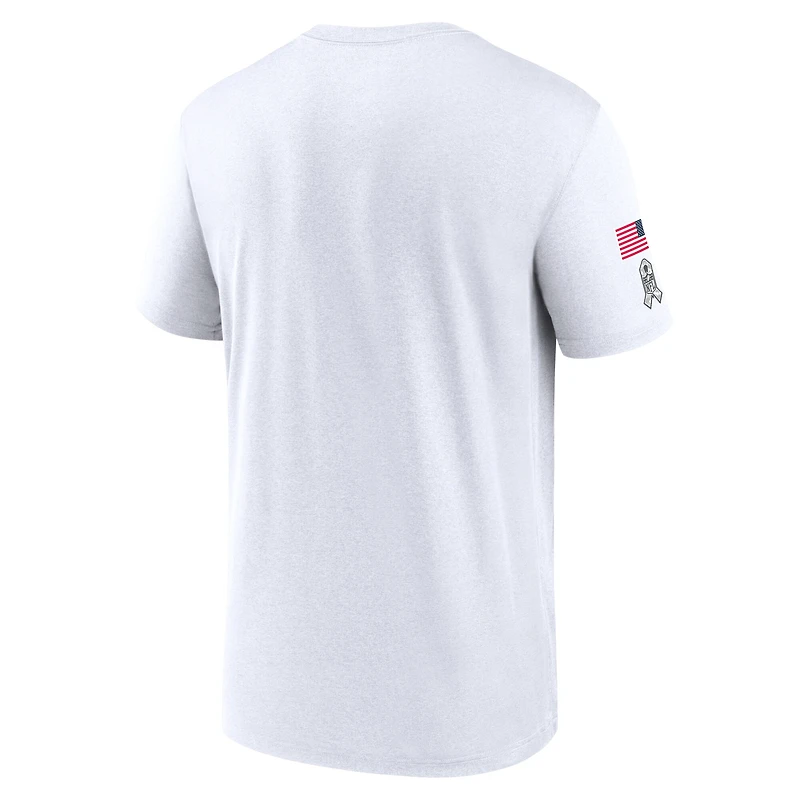 Men's Nike White Philadelphia Eagles 2024 Salute To Service Legend Performance T-Shirt