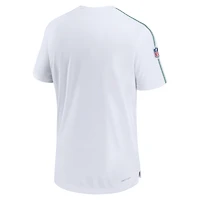 Men's Nike White Philadelphia Eagles Sideline Alternate Logo Coach Performance Top