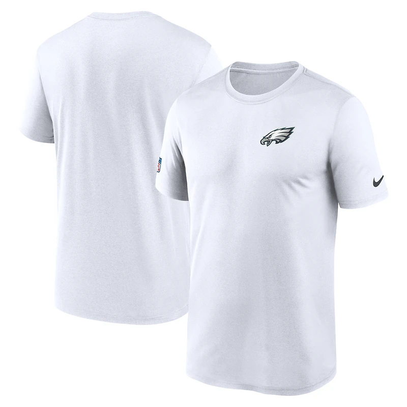 Men's Nike White Philadelphia Eagles Sideline Legend Small Logo Dri-FIT T-Shirt