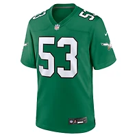 Men's Nike Zack Baun  Kelly Green Philadelphia Eagles Alternate Game Jersey