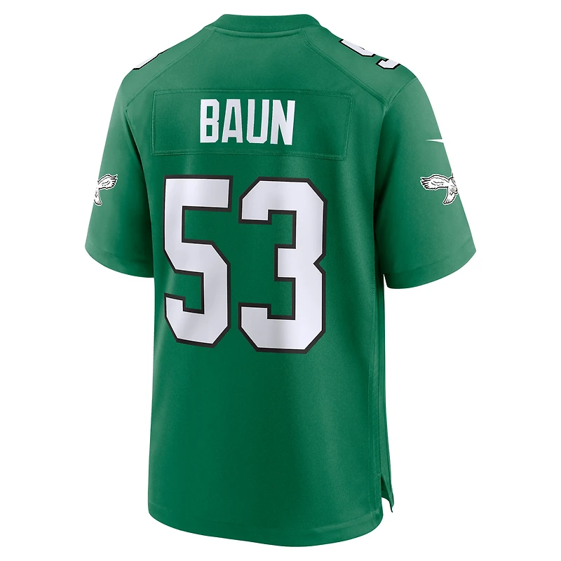Men's Nike Zack Baun  Kelly Green Philadelphia Eagles Alternate Game Jersey