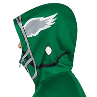 Men's Pro Player Kelly Green/Black Philadelphia Eagles Retro Helmet Full-Zip Hooded Track Jacket