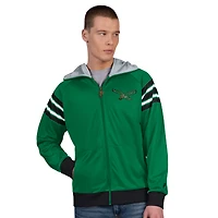Men's Pro Player Kelly Green/Black Philadelphia Eagles Retro Helmet Full-Zip Hooded Track Jacket