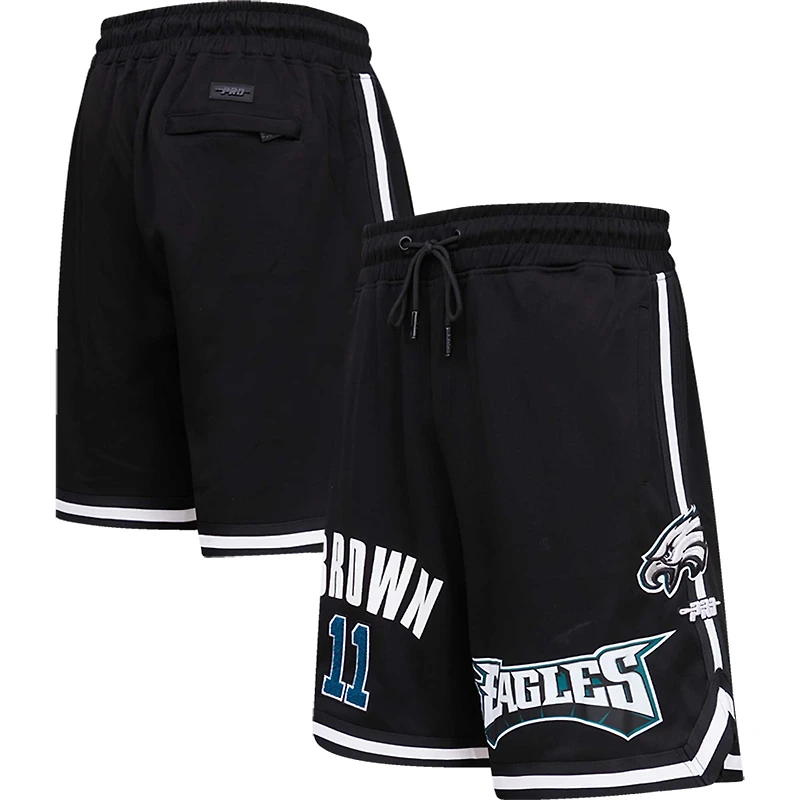 Pro Standard A.J. Hommes Short marron noir avec nom et numéro du joueur des Eagles de Philadelphie