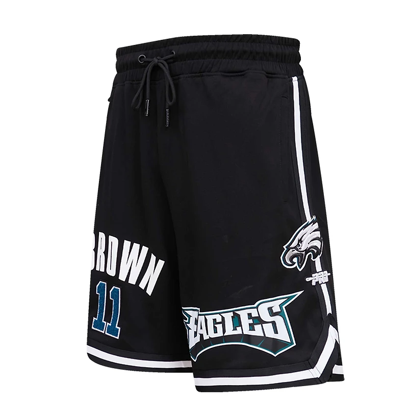 Men's Pro Standard A.J. Brown Black Philadelphia Eagles Player Name & Number Shorts