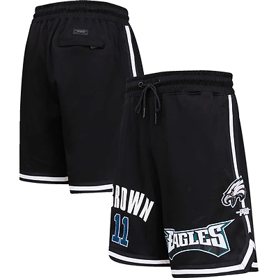 Pro Standard A.J. Hommes Short marron noir avec nom et numéro du joueur des Eagles de Philadelphie