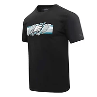 T-shirt rétro Striper Pro Standard noir des Eagles de Philadelphie pour hommes