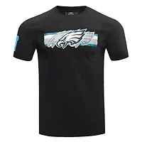 T-shirt rétro Striper Pro Standard noir des Eagles de Philadelphie pour hommes