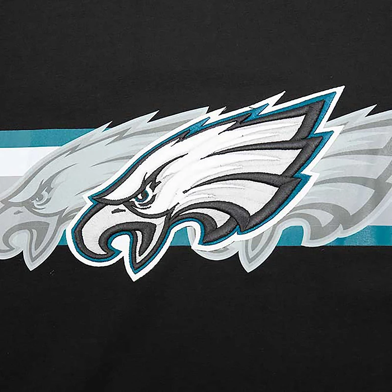 T-shirt rétro Striper Pro Standard noir des Eagles de Philadelphie pour hommes