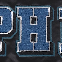 Men's Pro Standard Black Philadelphia Eagles Sublimated Satin Full-Snap Jacket