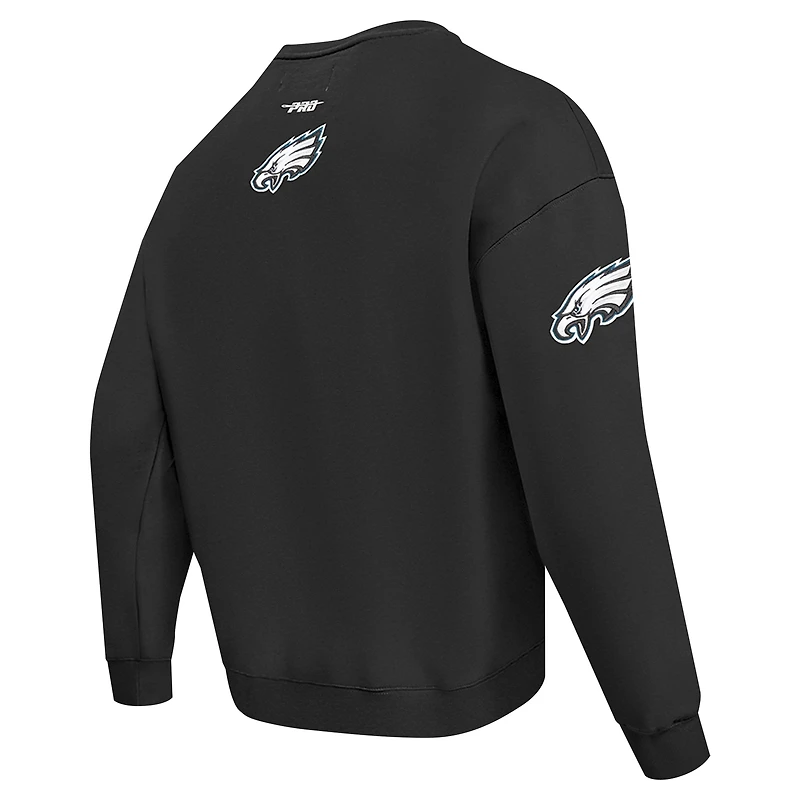 Sweat-shirt à enfiler épaules tombantes Turn It Up Pro Standard pour homme, noir, Philadelphia Eagles