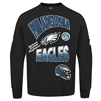 Sweat-shirt à enfiler épaules tombantes Turn It Up Pro Standard pour homme, noir, Philadelphia Eagles