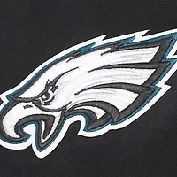 Men's Pro Standard Black Philadelphia Eagles Turn It Up Drop Shoulder Pullover Sweatshirt