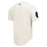 Maillot de baseball boutonné triple ton sur pour hommes Pro Standard Jalen Hurts crème Philadelphia Eagles nom et numéro