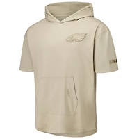 Sweat à capuche manches courtes pour homme Pro Standard Cream Philadelphia Eagles Neutrals Capsule