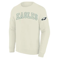 Sweat-shirt polaire grande taille pour homme, couleur crème, profil Philadelphia Eagles