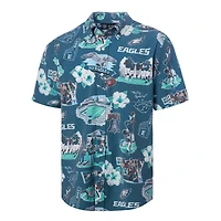 Chemise boutonnée panoramique Reyn Spooner Kelly Green pour homme des Philadelphia Eagles