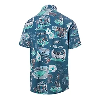 Chemise boutonnée panoramique Reyn Spooner Kelly Green pour homme des Philadelphia Eagles