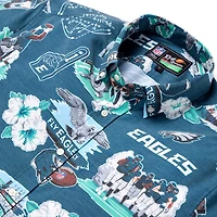 Chemise boutonnée panoramique Reyn Spooner Kelly Green pour homme des Philadelphia Eagles