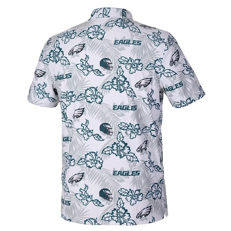 Polo Performance Reyn Spooner blanc pour homme des Philadelphia Eagles