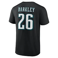 Men's Saquon Barkley Black Philadelphia Eagles Player Icon T-Shirt