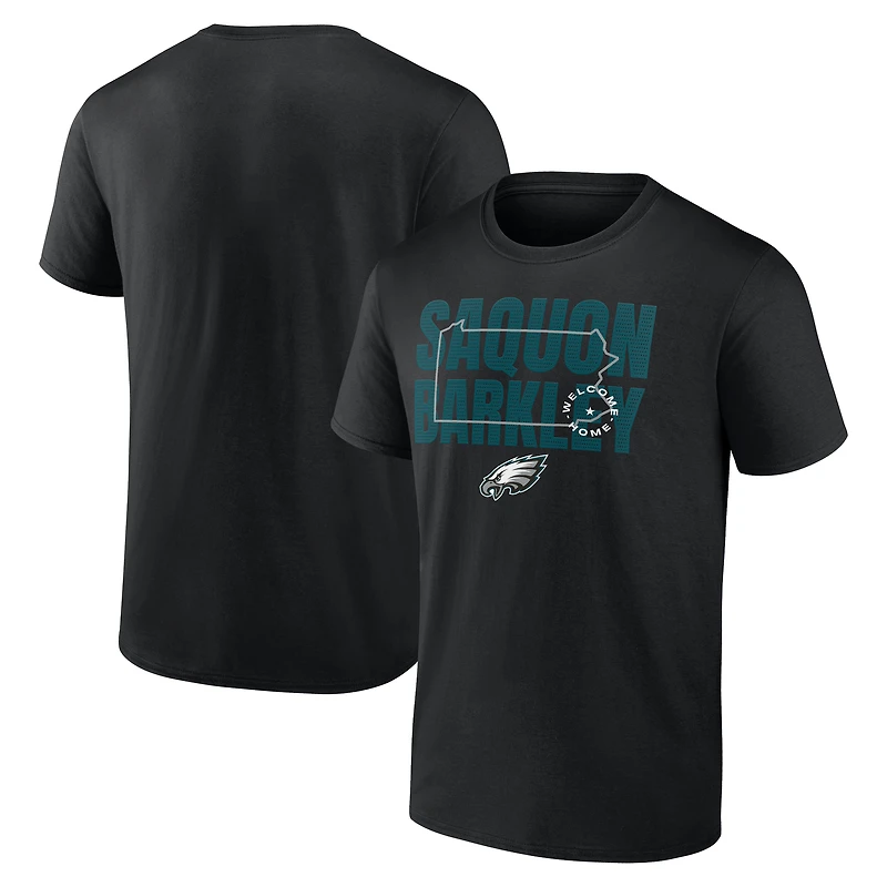 Men's Saquon Barkley Black Philadelphia Eagles Welcome Home T-Shirt